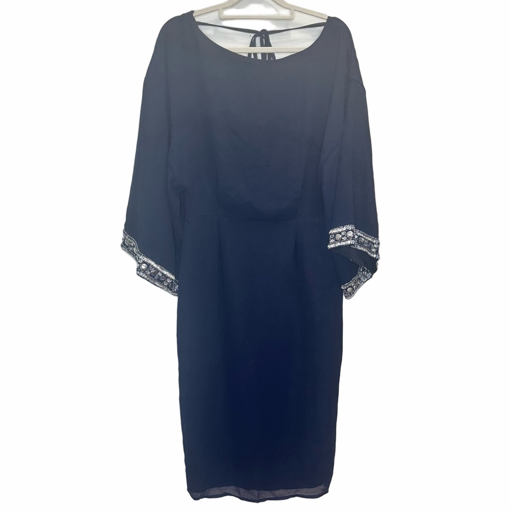 NWT ASOS Navy Blue Jeweled Dress Size 8